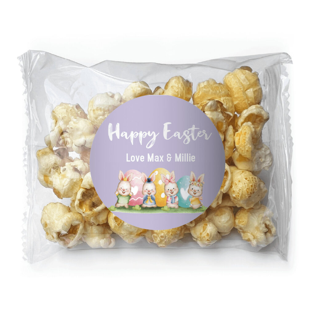 personalised watercolour bunnies 7 piece easter gift box