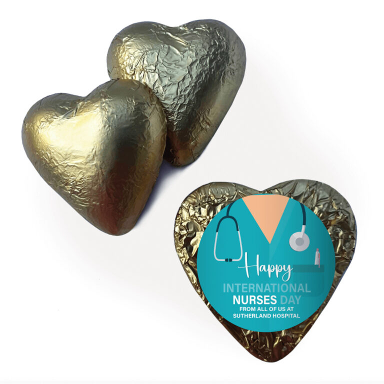 Nurses Day Uniform Custom Foil Chocolate Hearts