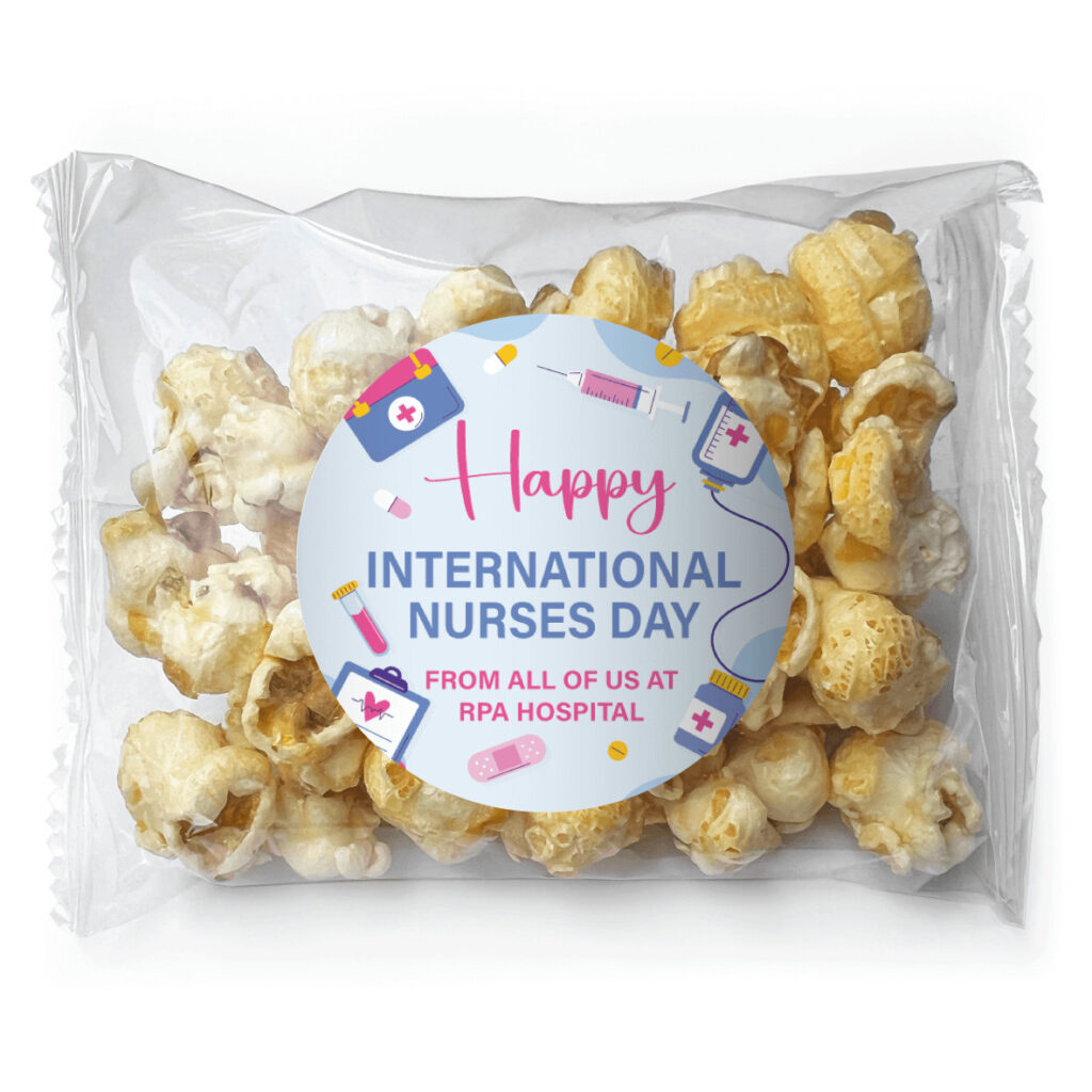 purple happy nurses day popcorn