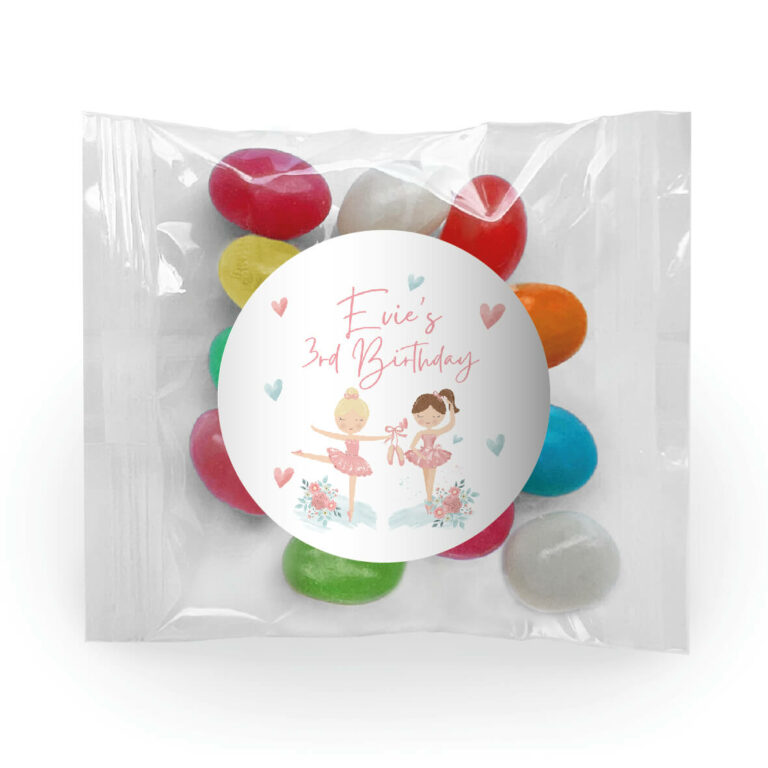 Pink Ballerinas Personalised Mini Jelly Bean Bags