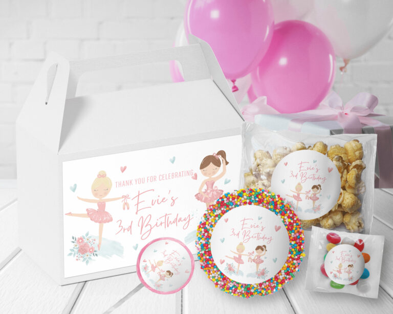 Pink Ballerinas Personalised Kids Party Favours Pack