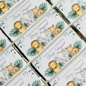 sleepy safari animals personalised chocolate bars