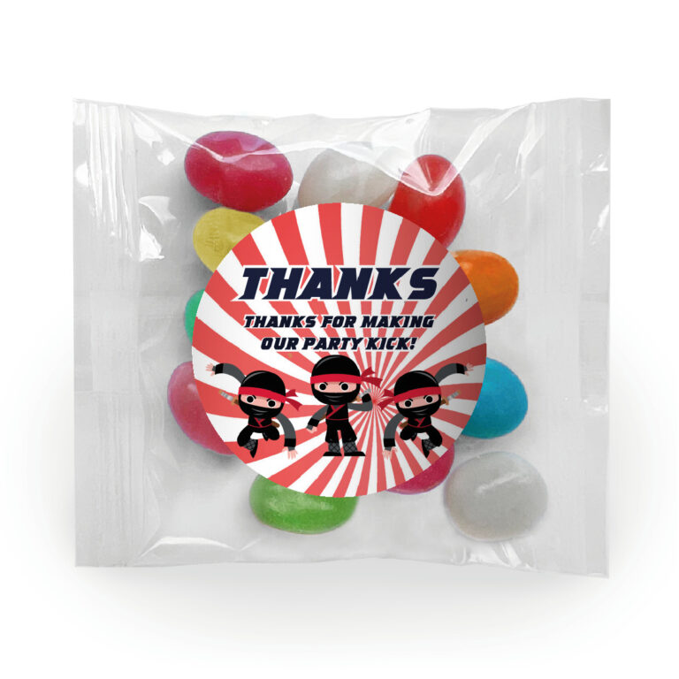 Ninja Party Personalised Mini Jelly Bean Bags