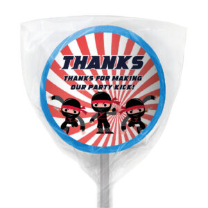 ninja party lollipop blue