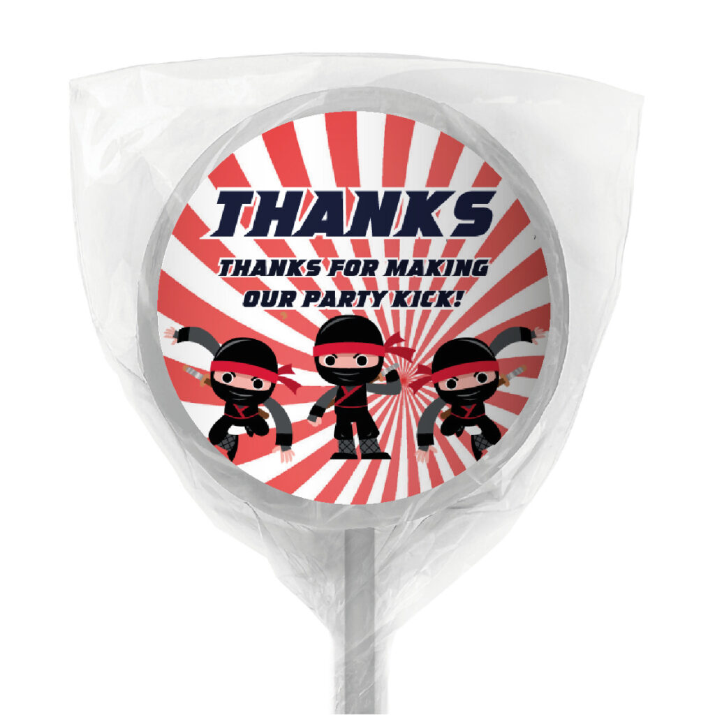ninja party lollipop white