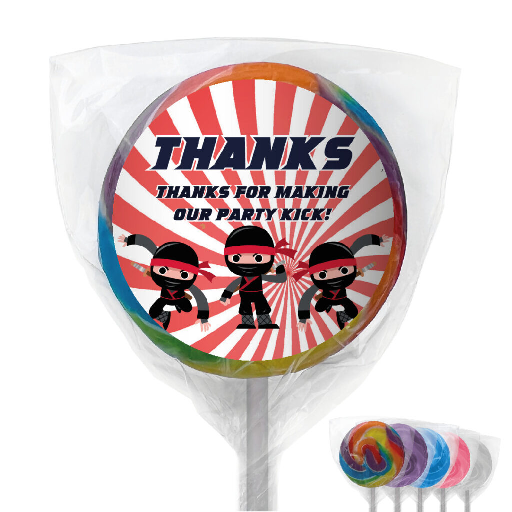 ninja party lollipops