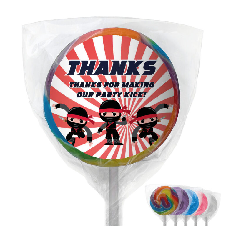Ninja Party Personalised Lollipops