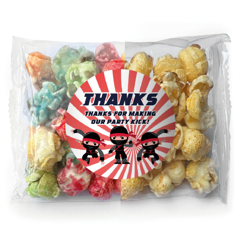 Ninja Party Personalised Popcorn Bags