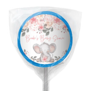 pink baby floral elephant lollipop blue