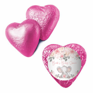 pink baby floral elephant pink heart