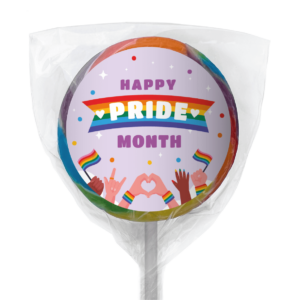 purple pride month lollipop rainbow
