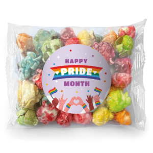 purple pride month popcorn rainbow