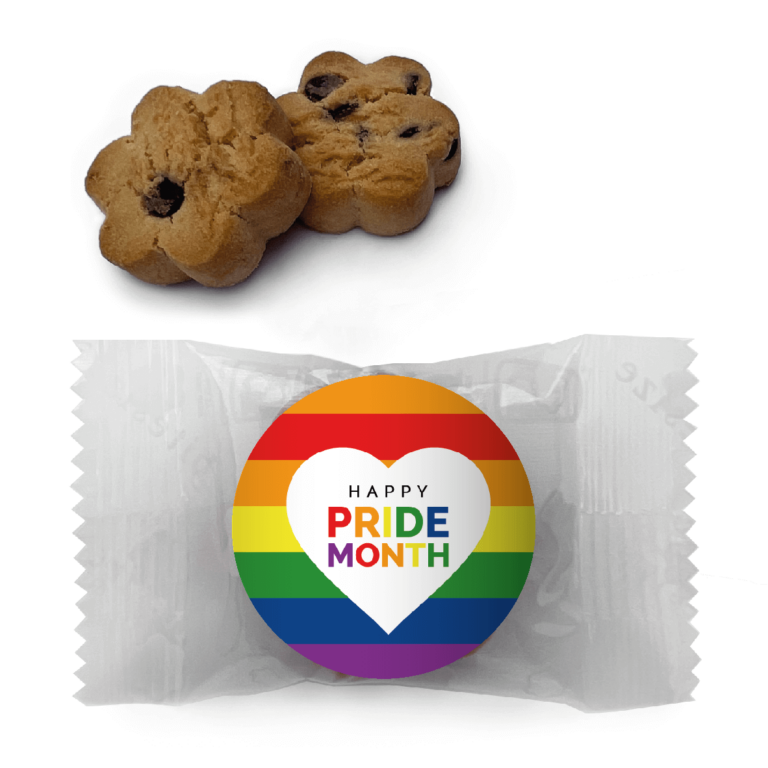 Rainbow Heart Pride Month Personalised Mini Cookies