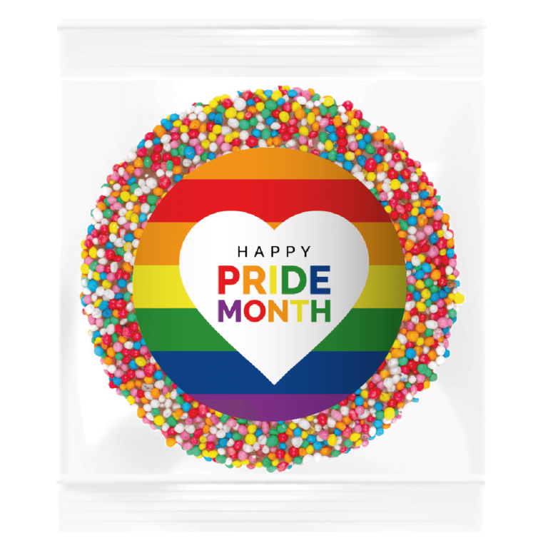 Rainbow Heart Pride Month Personalised Giant Chocolate Speckles