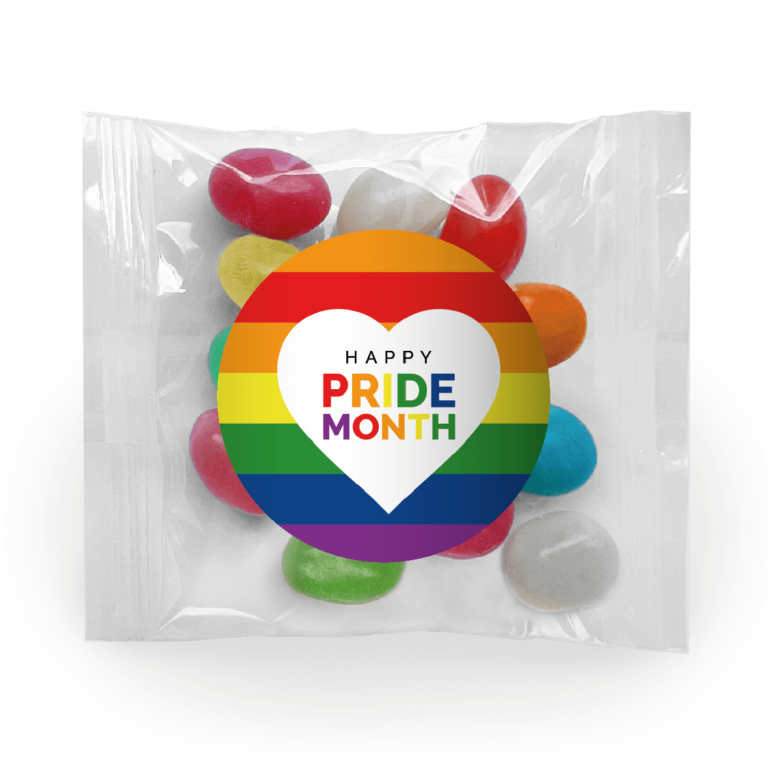Rainbow Heart Pride Month Personalised Mini Jelly Bean Bags