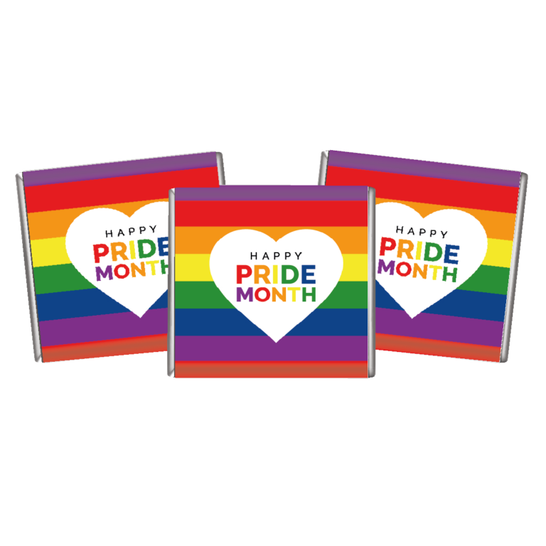 Rainbow Heart Pride Month Custom Petite Chocolates
