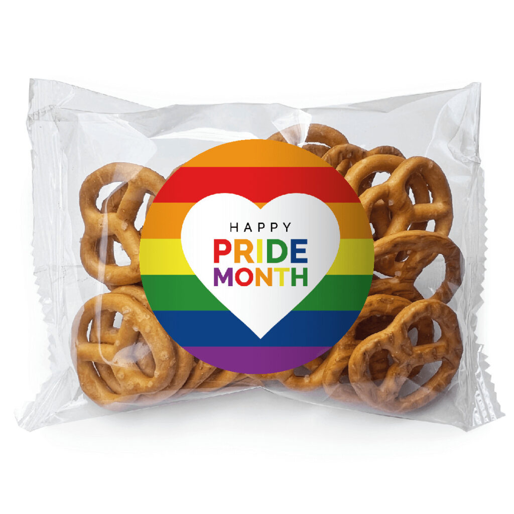 rainbow pride heart pretzel