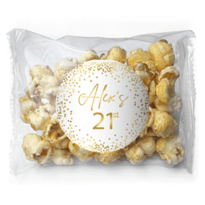 white and gold confetti popcorn