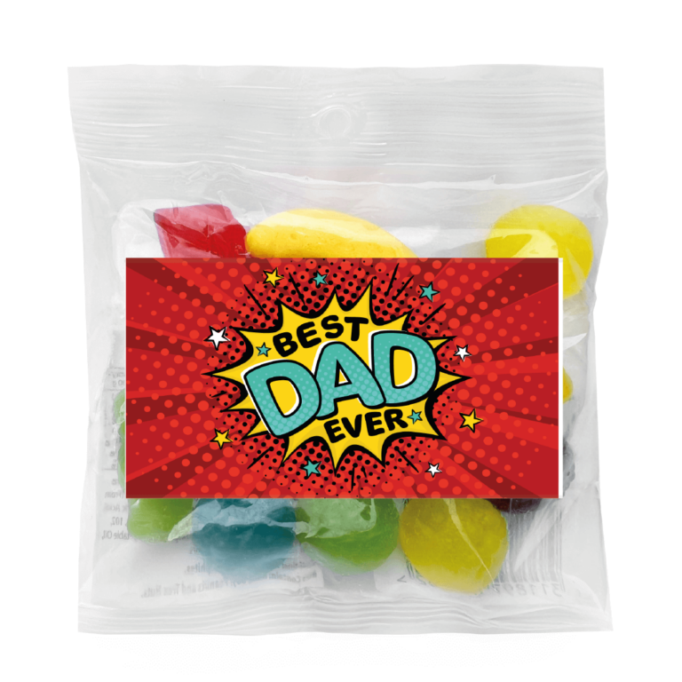 Fathers Day Comic Style Personalised Party Lolly Bags
