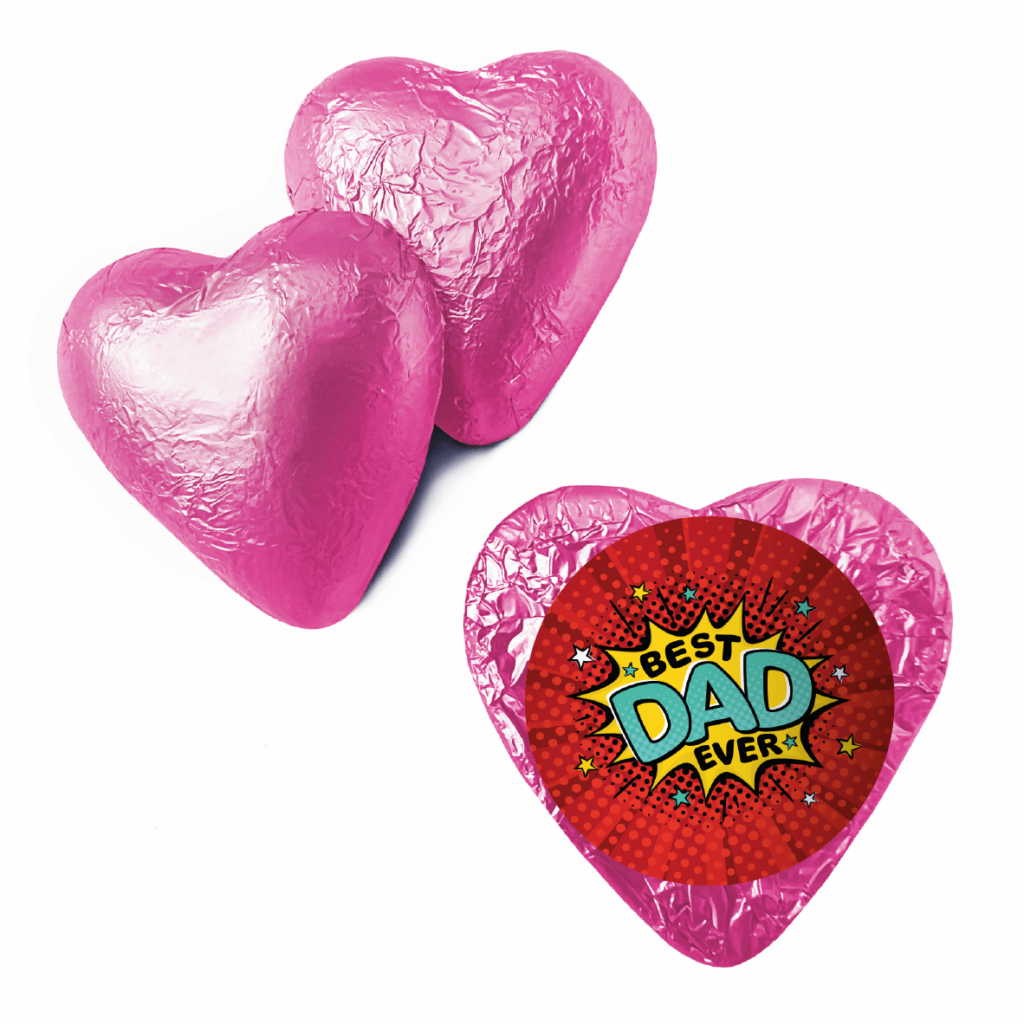 Shop for Best Dad Ever's Pink Foil Heart - Australia