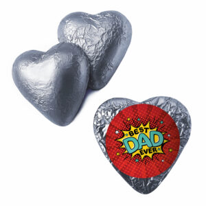 Shop for Best Dad Ever's Silver Foil Heart - Australia