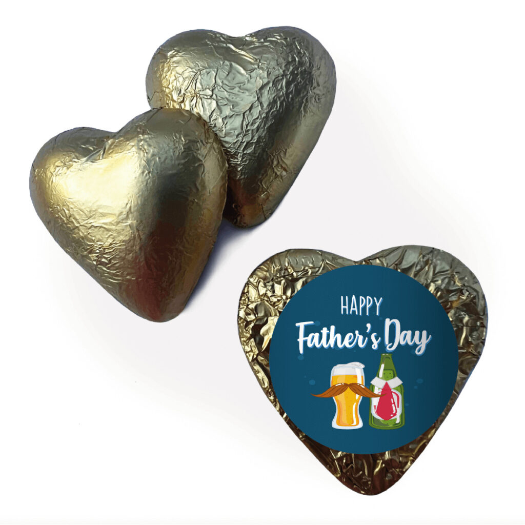 Shop for Father's Day Beer Gold Foil Heart - Australia