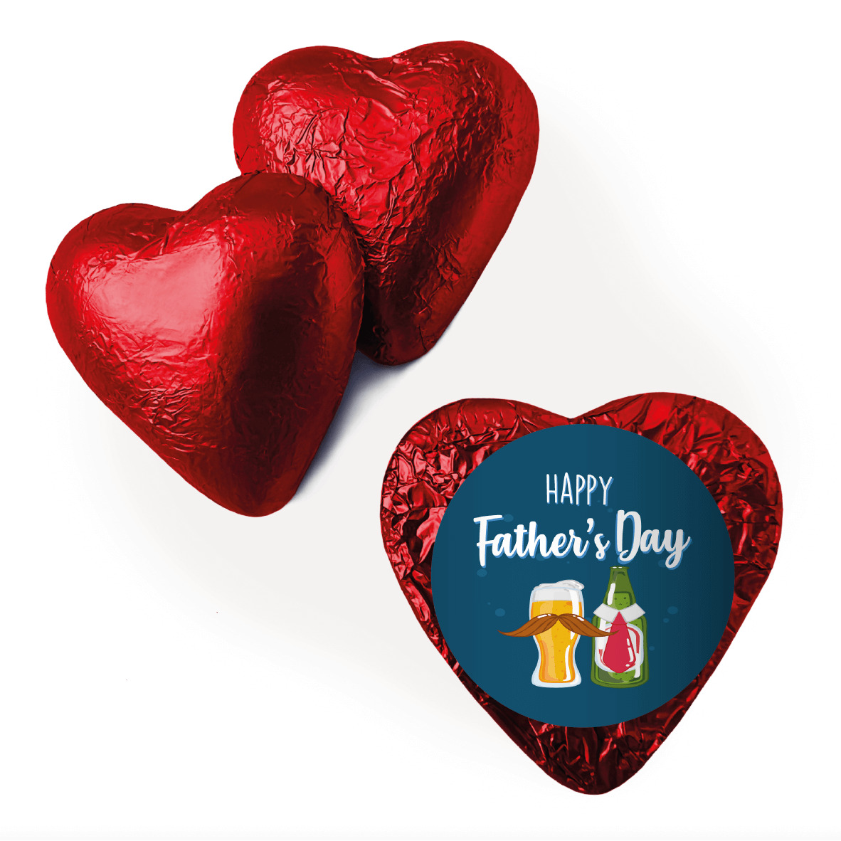 Shop for Father's Day Beer Red Foil Heart - Australia