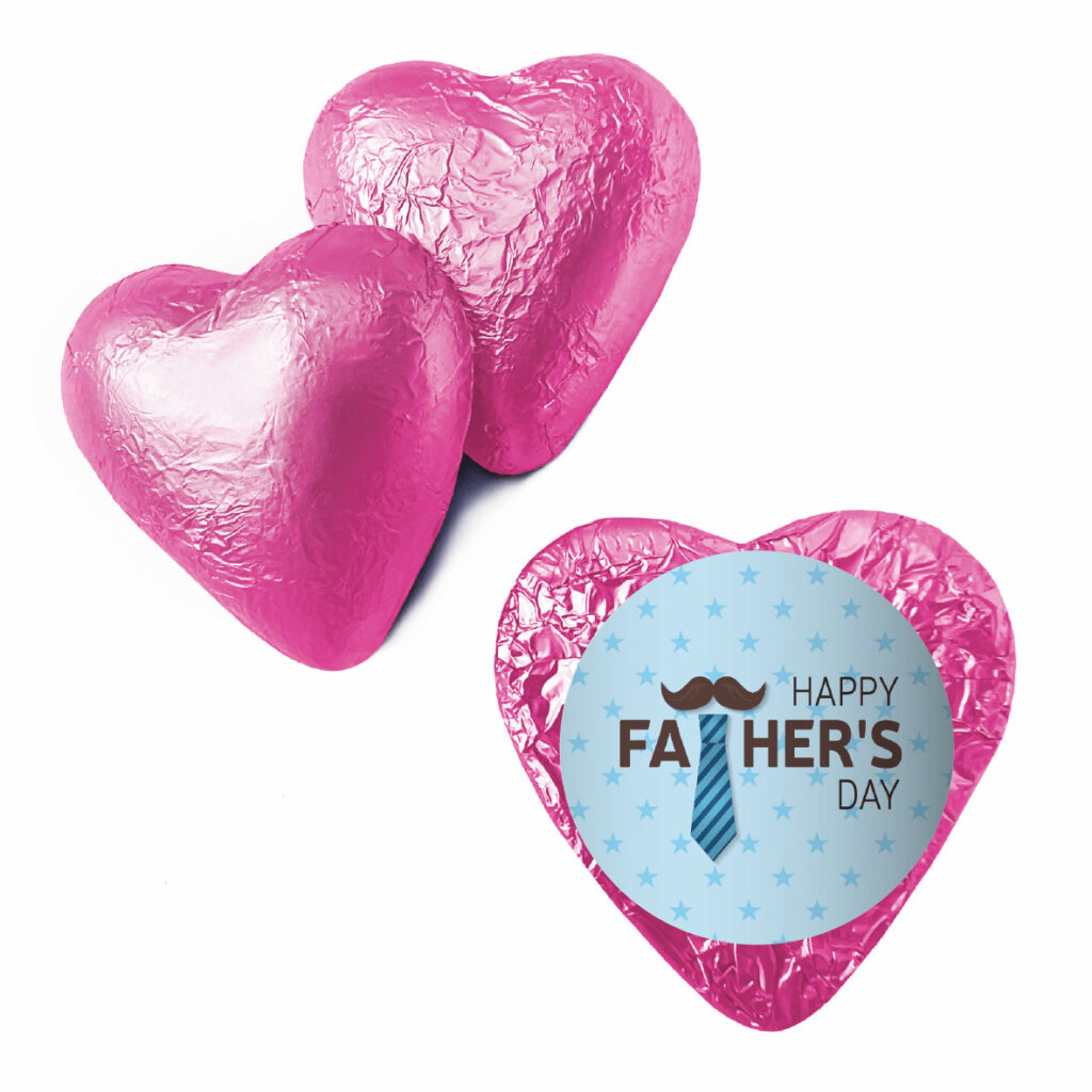 Shop for Father's Day Custom Pink Foil Heart - Australia