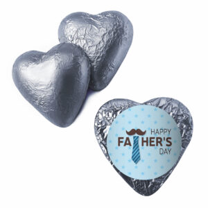 Shop for Father's Day Tie Silver Foil Heart - Australia