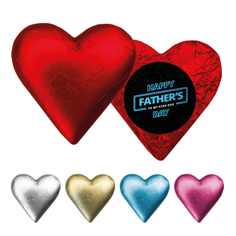 Fathers Day Star Wars Personalised Foil Chocolate Hearts