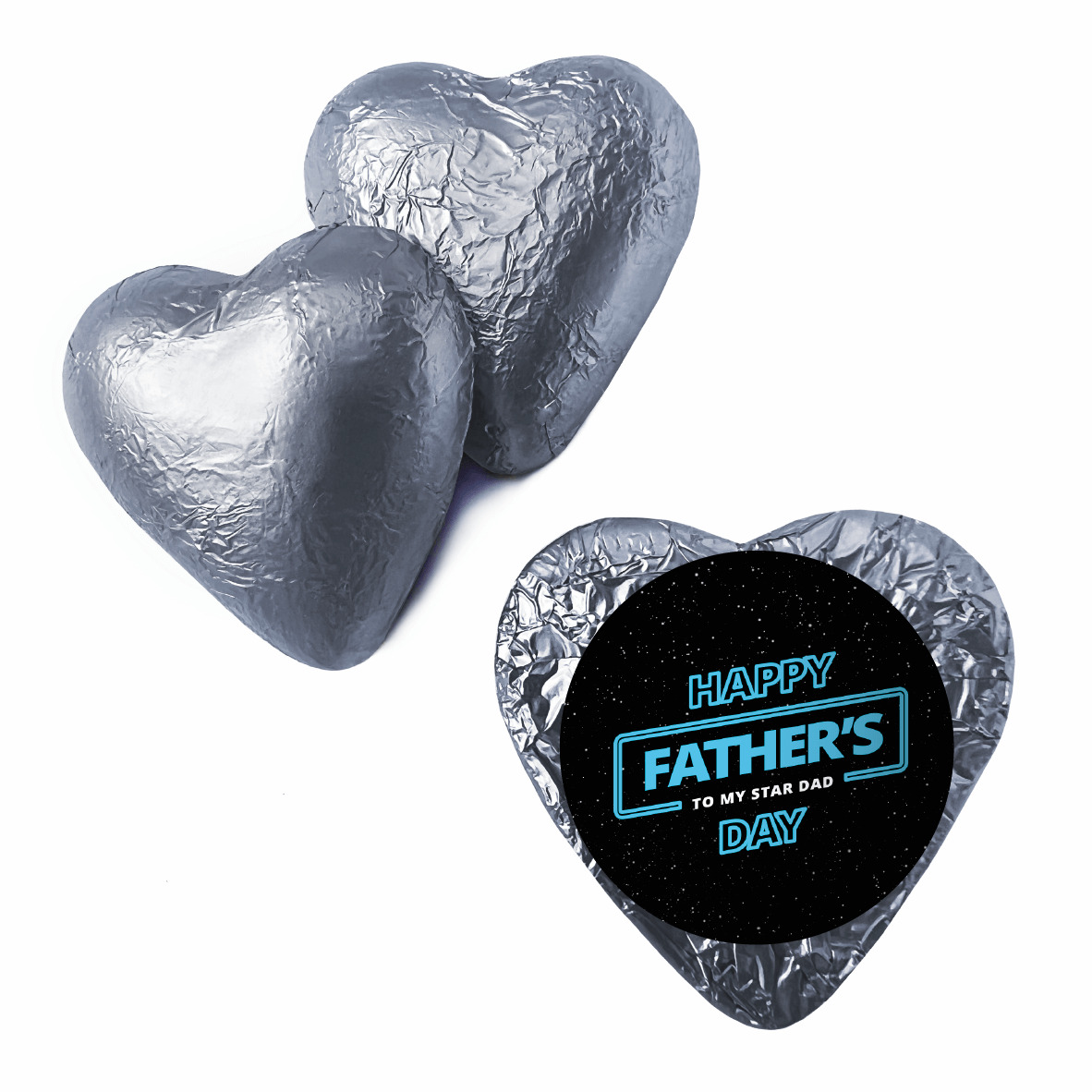 Shop for Galaxy Father's Day silver foil heart - Australia