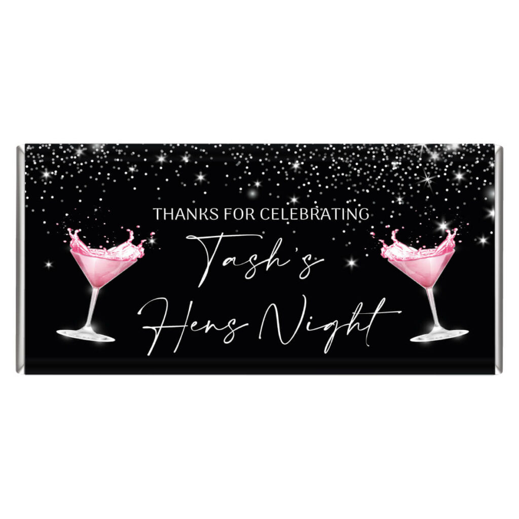 Shop for Hens Night Pink Martini Chocolate Bar - Australia