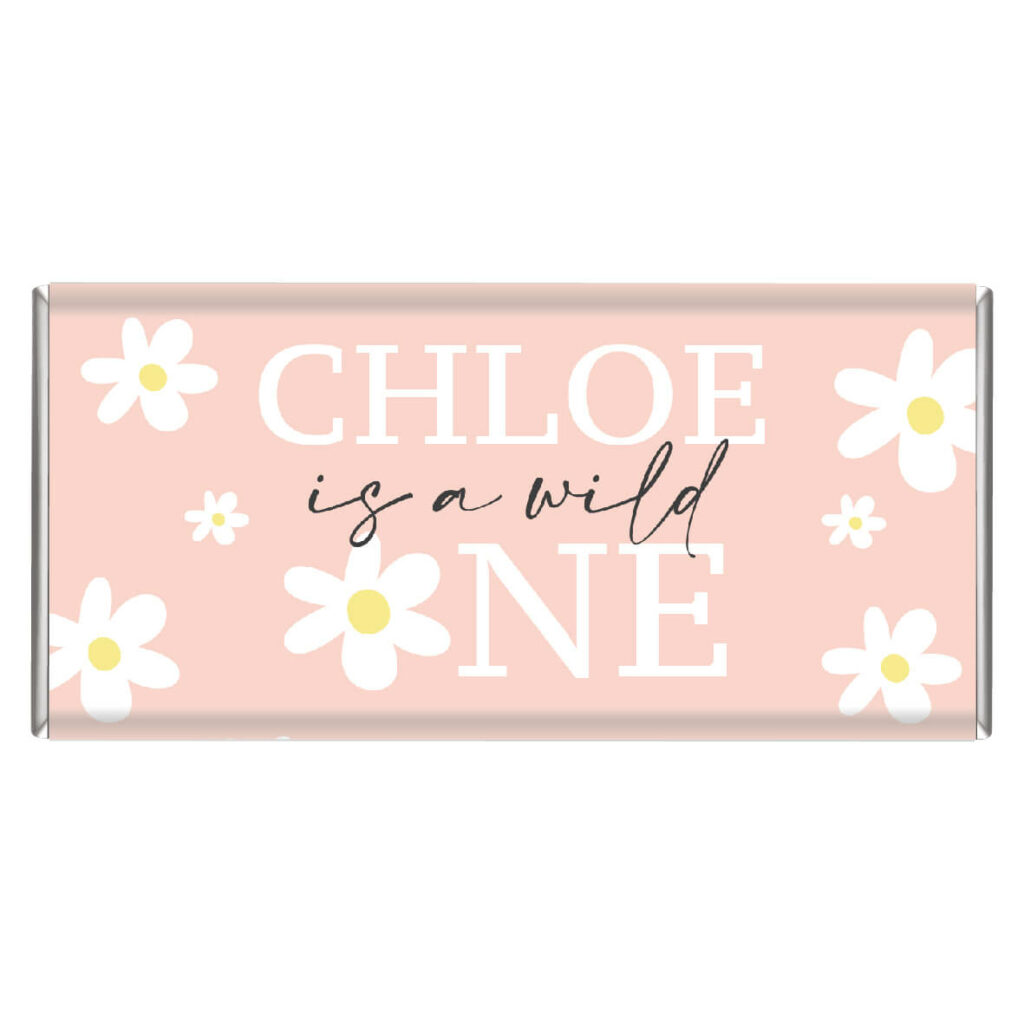 Shop for White Flower Personalised Chocolate Bar - Australia