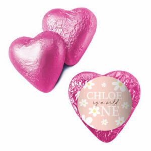 Shop for White Flower Personalised Pink Foil Heart Logo - Australia