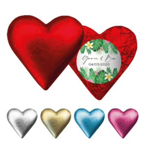 Shop for assorted custom chocolate foil hearts - Australia
