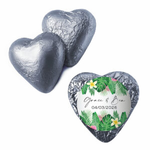Shop for custom silver chocolate foil hearts - Australia
