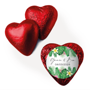Shop for custom red chocolate foil hearts - Australia