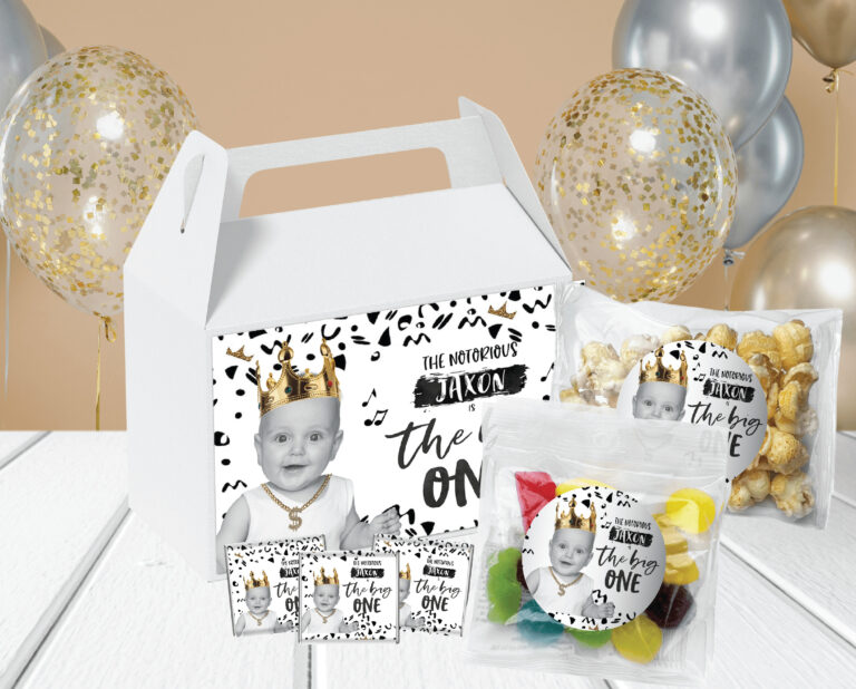 Notorious BIG theme Personalised Kids Photo Party Lolly Box Pack