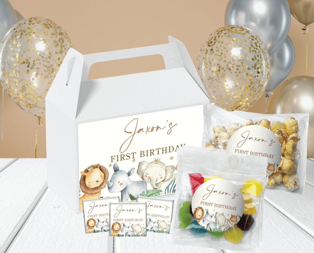 Shop for baby animals' custom kids' birthday party lolly box pack - Australia