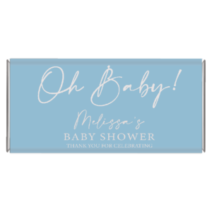 Oh Baby Pastel Blue Personalised Chocolate Bars