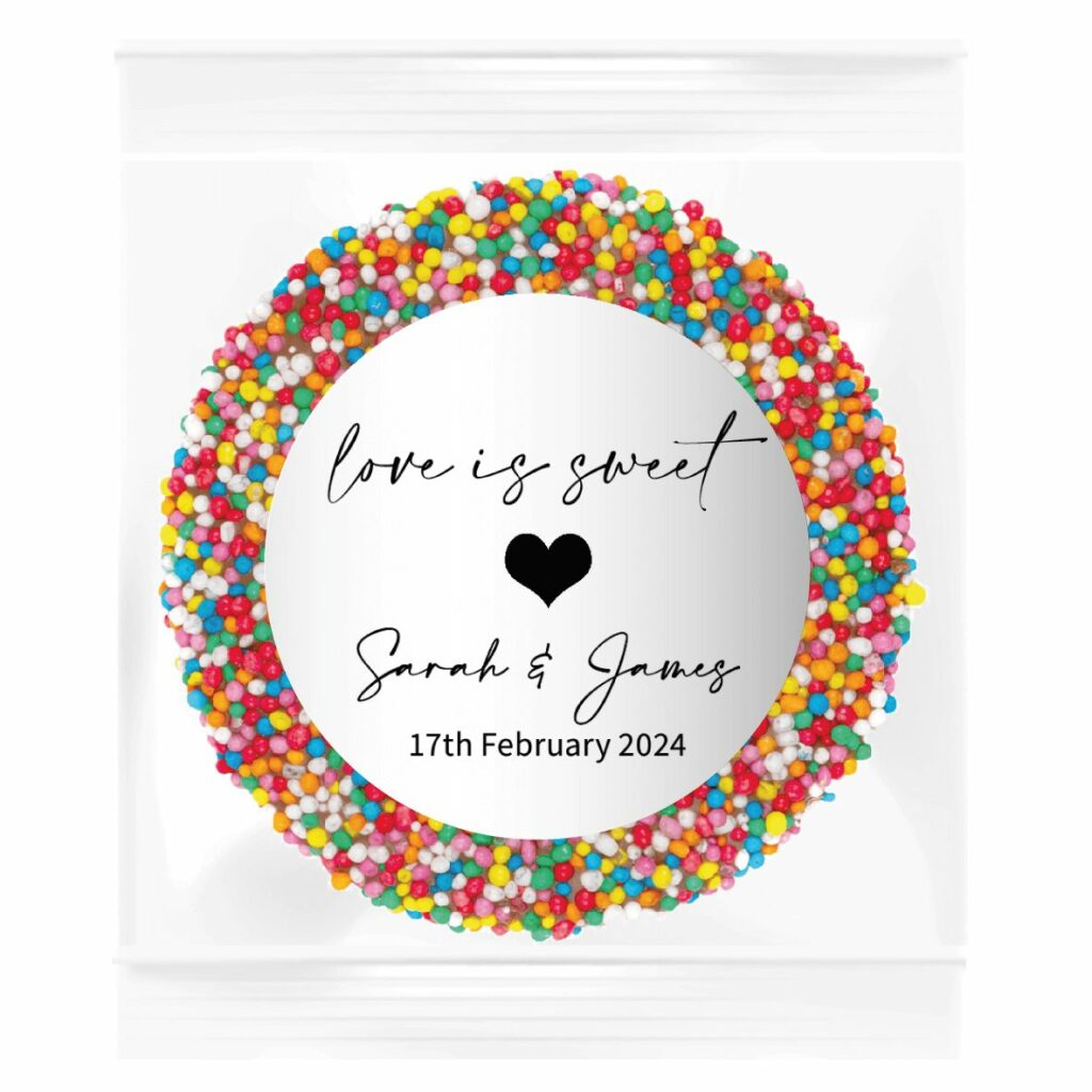 Love Is Sweet Black & White chocolate speckle
