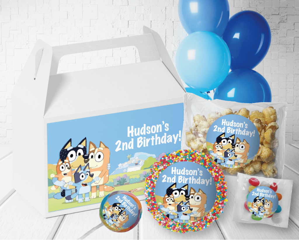 bluey theme personalised kids party lolly box pack (copy)