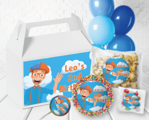 Blippi Theme Personalised Kids Party Lolly Box Pack