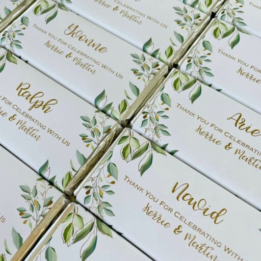 Eucalyptus Leaves Personalised Chocolate Bars