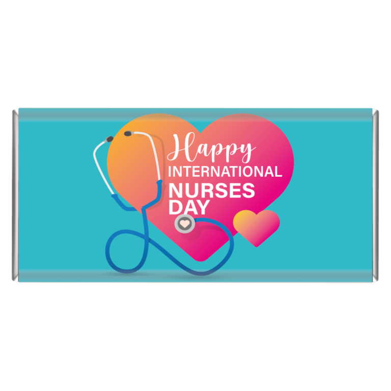 International Nurses Day Heart Personalised Chocolate Bars
