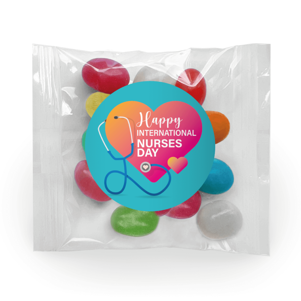 international nurses day heart jelly beans custom