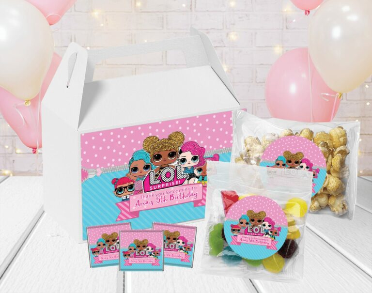 LOL Doll Theme Personalised Kids Party Lolly Box Pack