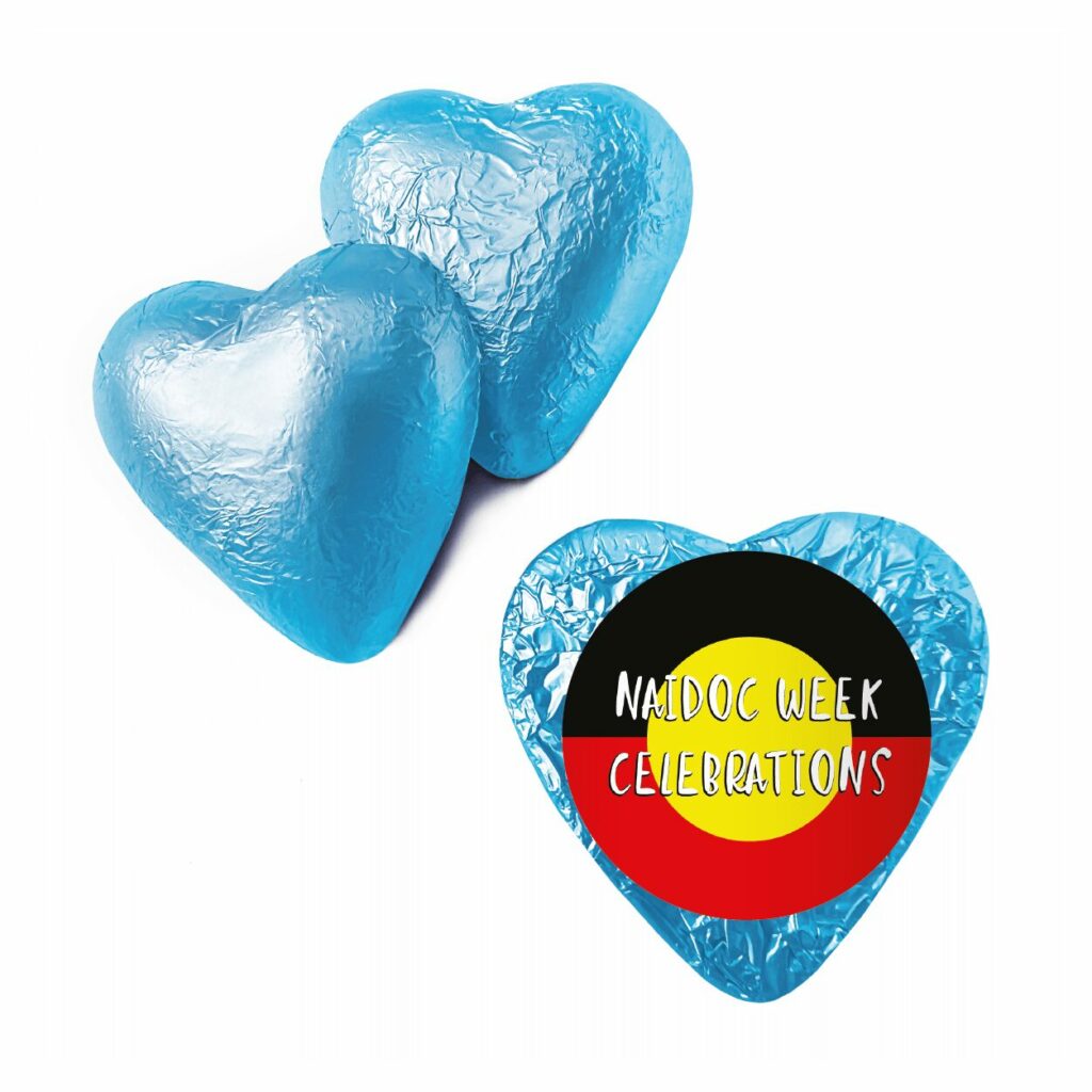 aboriginal flag naidoc blue heart