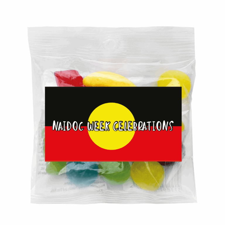 NAIDOC Week Celebration Aboriginal Flag Custom Lolly Bags