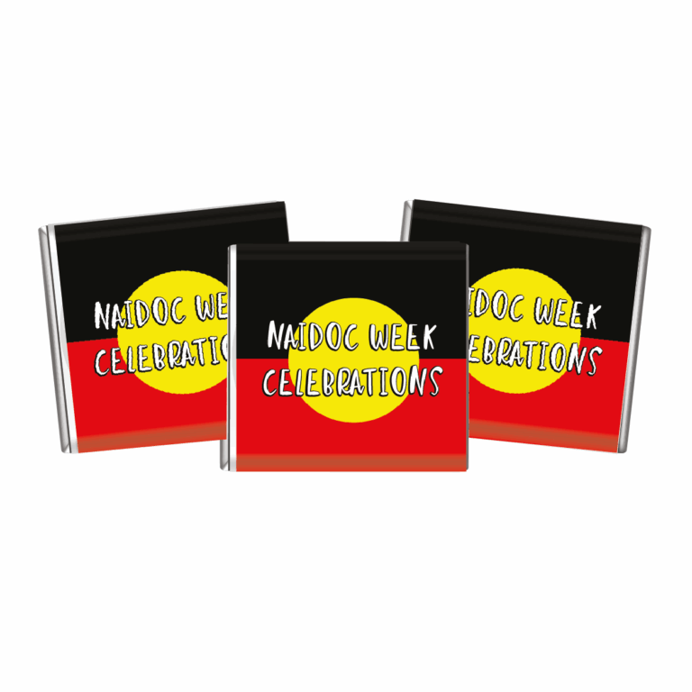 NAIDOC Week Celebration Aboriginal Flag Custom Petite Chocolates